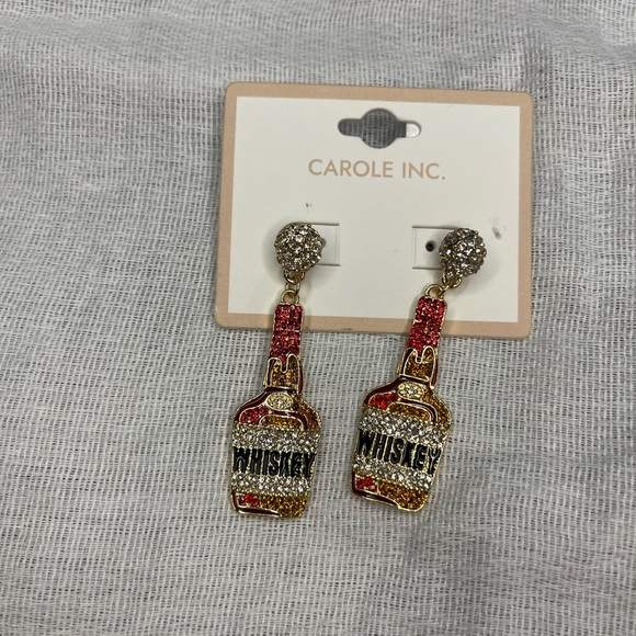 Whiskey 🥃 makers mark look a like dangle earrings - Picture 4 of 6